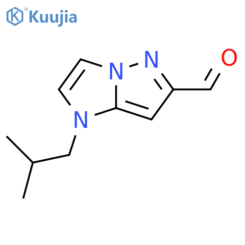 1-isobutyl-1H-imidazo1,2-bpyrazole-6-carbaldehyde structure