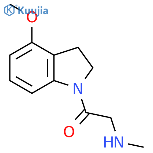 1-(4-Methoxyindolin-1-yl)-2-(methylamino)ethan-1-one structure