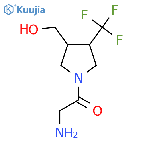 2-Amino-1-(3-(hydroxymethyl)-4-(trifluoromethyl)pyrrolidin-1-yl)ethan-1-one structure