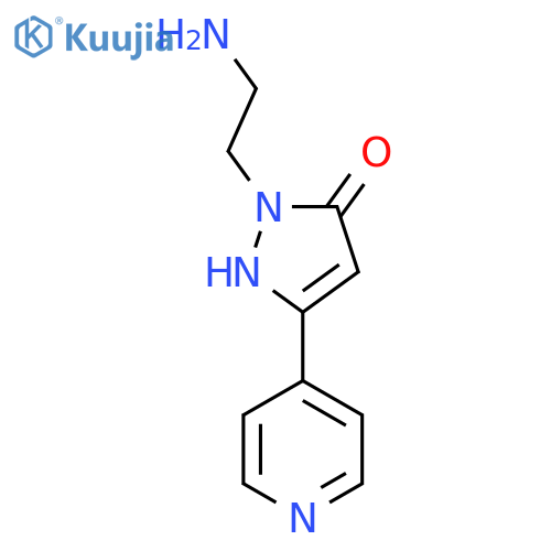 1-(2-Aminoethyl)-3-(pyridin-4-yl)-1H-pyrazol-5-ol structure