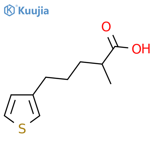 2-Methyl-5-(thiophen-3-yl)pentanoic acid structure