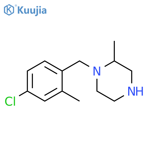 Piperazine, 1-[(4-chloro-2-methylphenyl)methyl]-2-methyl- structure