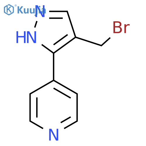 4-(4-(Bromomethyl)-1H-pyrazol-3-yl)pyridine structure