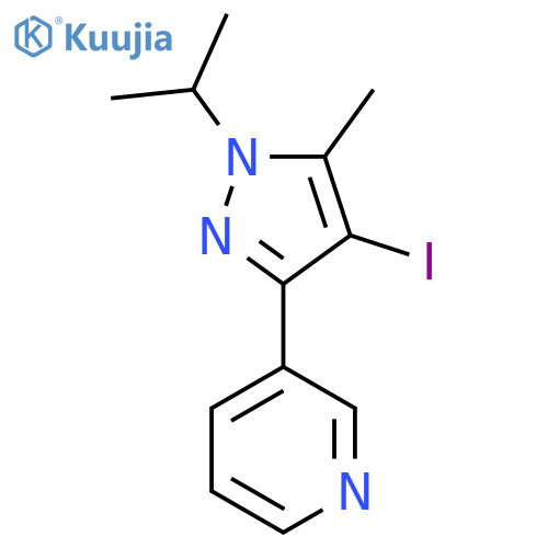 3-(4-iodo-1-isopropyl-5-methyl-1H-pyrazol-3-yl)pyridine structure