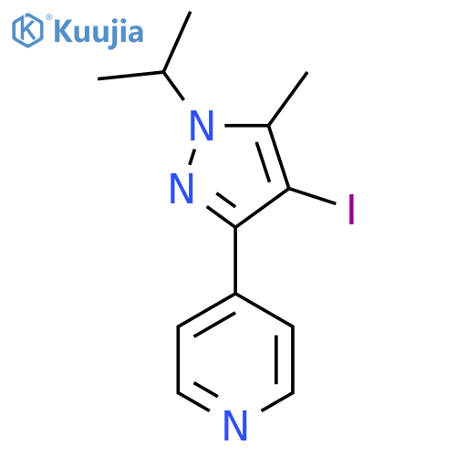 4-(4-iodo-1-isopropyl-5-methyl-1H-pyrazol-3-yl)pyridine structure