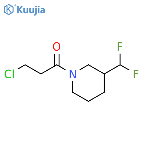 3-Chloro-1-(3-(difluoromethyl)piperidin-1-yl)propan-1-one structure