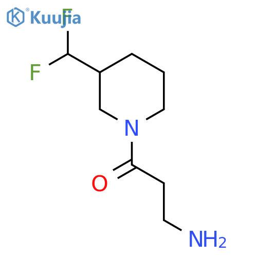 3-Amino-1-(3-(difluoromethyl)piperidin-1-yl)propan-1-one structure