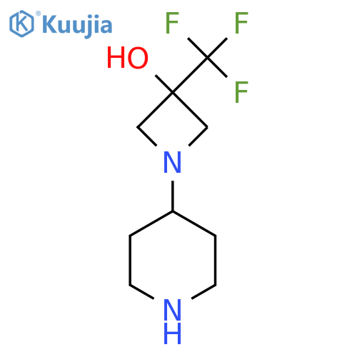 1-(Piperidin-4-yl)-3-(trifluoromethyl)azetidin-3-ol structure