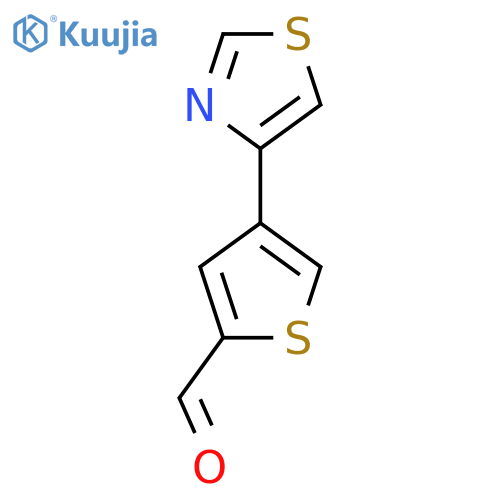 4-(1,3-Thiazol-4-yl)thiophene-2-carbaldehyde structure