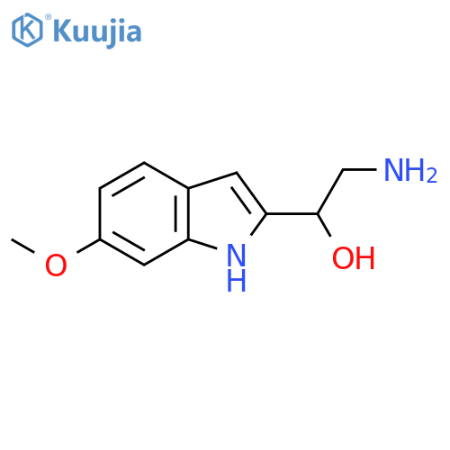 2-amino-1-(6-methoxy-1H-indol-2-yl)ethan-1-ol structure