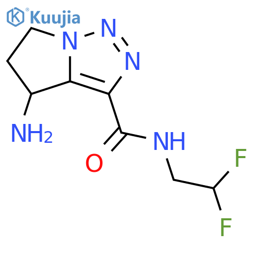 4H-Pyrrolo[1,2-c][1,2,3]triazole-3-carboxamide, 4-amino-N-(2,2-difluoroethyl)-5,6-dihydro- structure