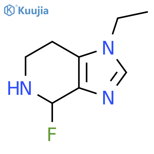 1-ethyl-4-fluoro-1H,4H,5H,6H,7H-imidazo4,5-cpyridine structure