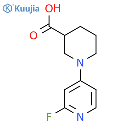 1-(2-fluoropyridin-4-yl)piperidine-3-carboxylic acid structure