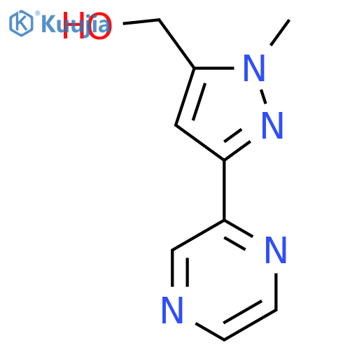 (1-methyl-3-(pyrazin-2-yl)-1H-pyrazol-5-yl)methanol structure