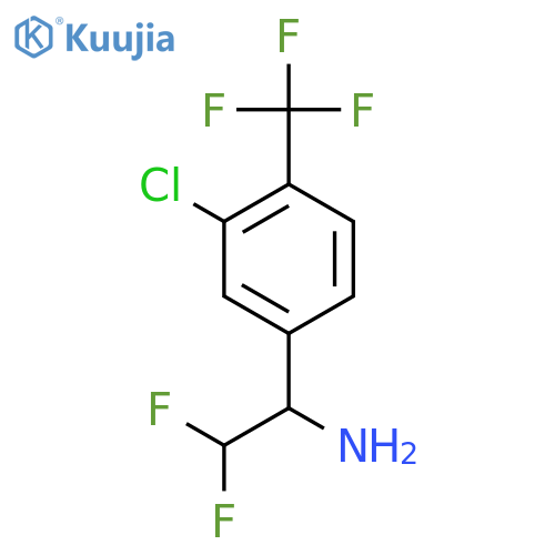 1-[3-Chloro-4-(trifluoromethyl)phenyl]-2,2-difluoroethan-1-amine structure