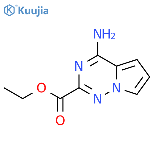 Ethyl 4-aminopyrrolo[2,1-f][1,2,4]triazine-2-carboxylate structure