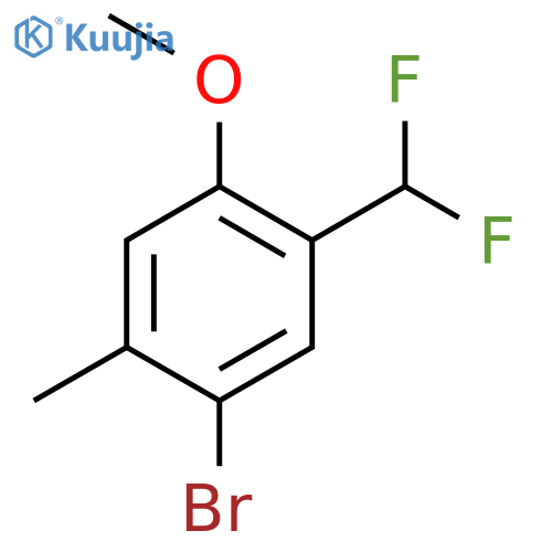 1-bromo-5-(difluoromethyl)-4-methoxy-2-methylbenzene structure