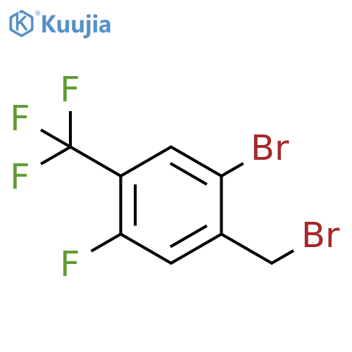2-Bromo-5-fluoro-4-(trifluoromethyl)benzyl bromide structure