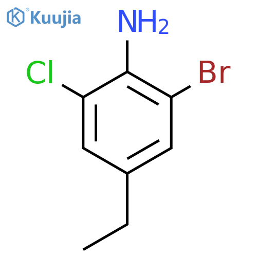 2-Bromo-6-chloro-4-ethylaniline structure