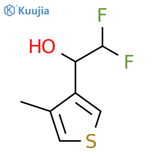 2,2-difluoro-1-(4-methylthiophen-3-yl)ethan-1-ol structure