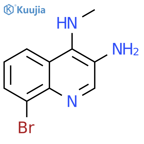 3,4-Quinolinediamine, 8-bromo-N4-methyl- structure