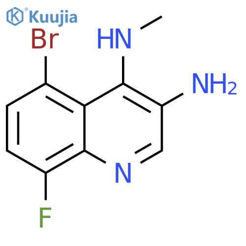 3,4-Quinolinediamine, 5-bromo-8-fluoro-N4-methyl- structure