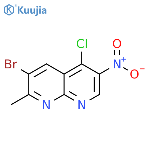 1,8-Naphthyridine, 3-bromo-5-chloro-2-methyl-6-nitro- structure