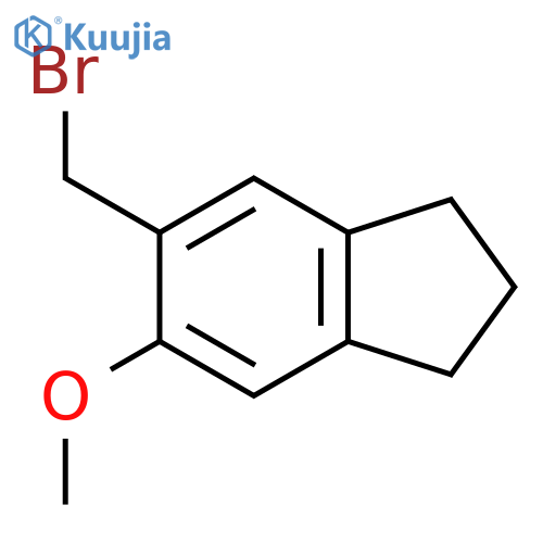 5-(bromomethyl)-6-methoxy-2,3-dihydro-1H-indene structure