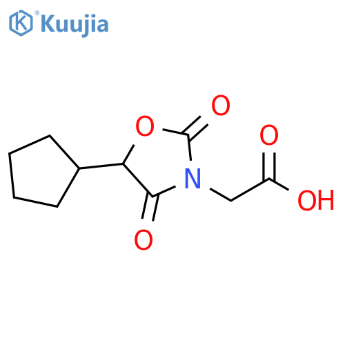 3-Oxazolidineacetic acid, 5-cyclopentyl-2,4-dioxo- structure