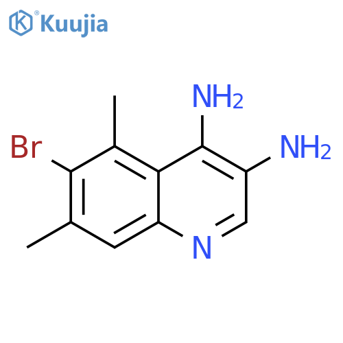 3,4-Quinolinediamine, 6-bromo-5,7-dimethyl- structure