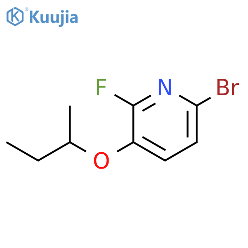 Pyridine, 6-bromo-2-fluoro-3-(1-methylpropoxy)- structure