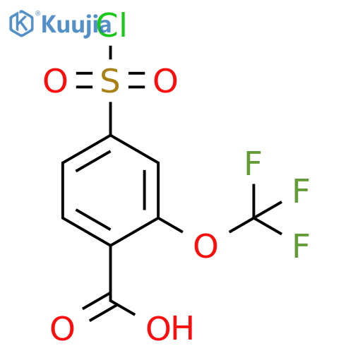4-(chlorosulfonyl)-2-(trifluoromethoxy)benzoic acid structure