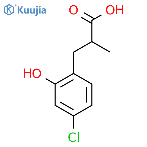3-(4-chloro-2-hydroxyphenyl)-2-methylpropanoic acid structure