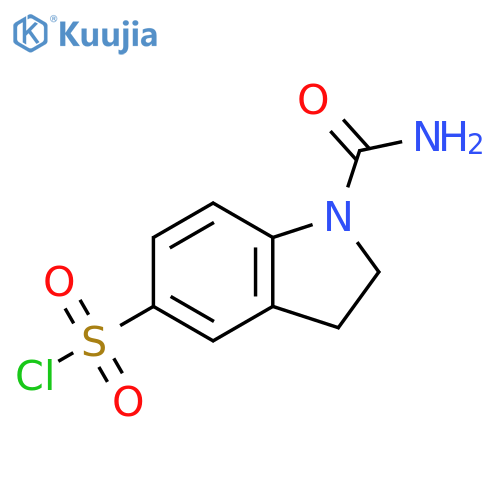 1-carbamoyl-2,3-dihydro-1H-indole-5-sulfonyl chloride structure