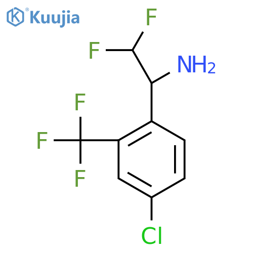 1-4-chloro-2-(trifluoromethyl)phenyl-2,2-difluoroethan-1-amine structure