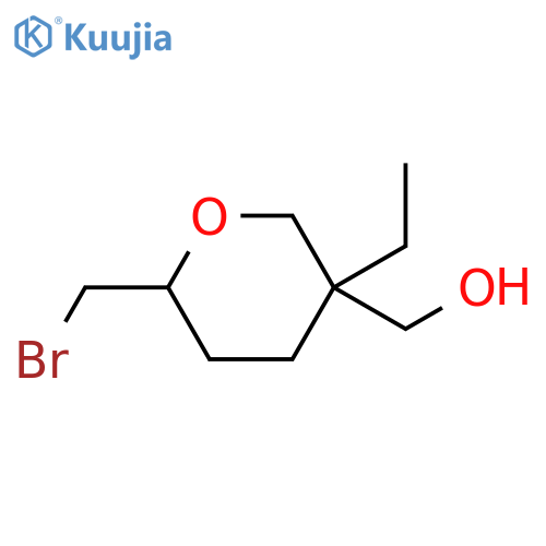 6-(bromomethyl)-3-ethyloxan-3-ylmethanol structure
