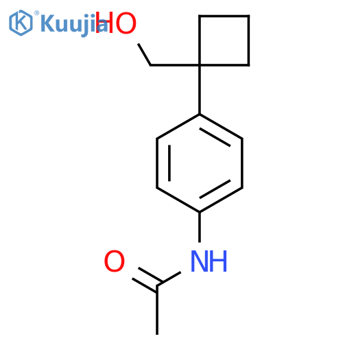 N-{4-1-(hydroxymethyl)cyclobutylphenyl}acetamide structure