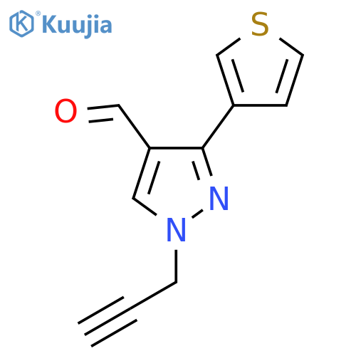 1-(Prop-2-yn-1-yl)-3-(thiophen-3-yl)-1H-pyrazole-4-carbaldehyde structure