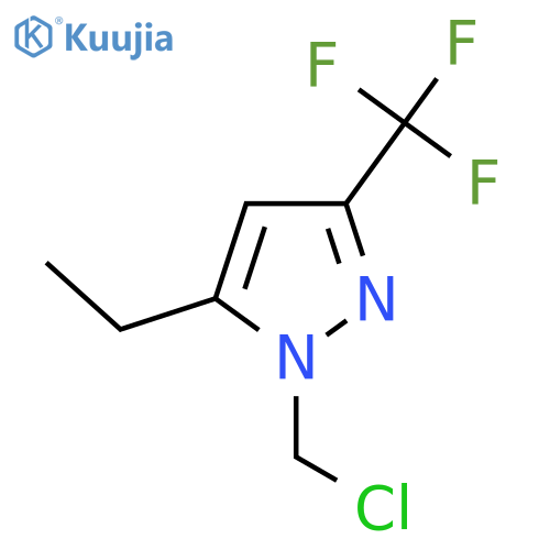 1-(chloromethyl)-5-ethyl-3-(trifluoromethyl)-1H-pyrazole structure
