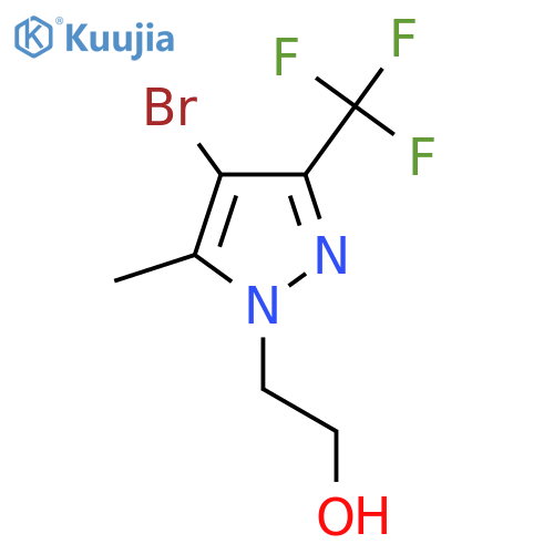 2-(4-Bromo-5-methyl-3-(trifluoromethyl)-1H-pyrazol-1-yl)ethan-1-ol structure