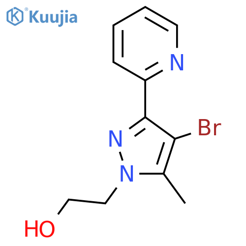 2-(4-Bromo-5-methyl-3-(pyridin-2-yl)-1H-pyrazol-1-yl)ethan-1-ol structure
