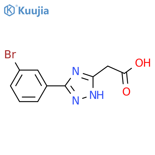 2-(3-(3-Bromophenyl)-1H-1,2,4-triazol-5-yl)acetic acid structure