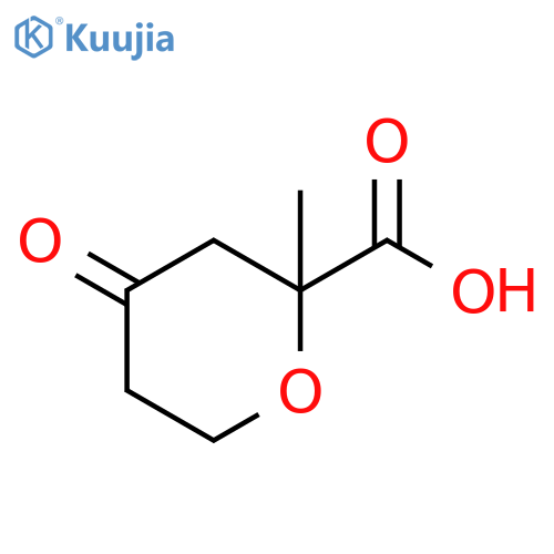 2H-Pyran-2-carboxylic acid, tetrahydro-2-methyl-4-oxo- structure
