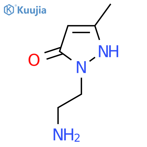 1-(2-Aminoethyl)-3-methyl-1H-pyrazol-5-ol structure