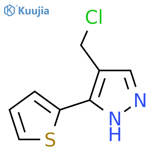 4-(chloromethyl)-3-(thiophen-2-yl)-1H-pyrazole structure