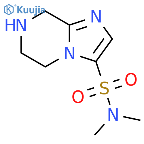 N,N-dimethyl-5H,6H,7H,8H-imidazo1,2-apyrazine-3-sulfonamide structure