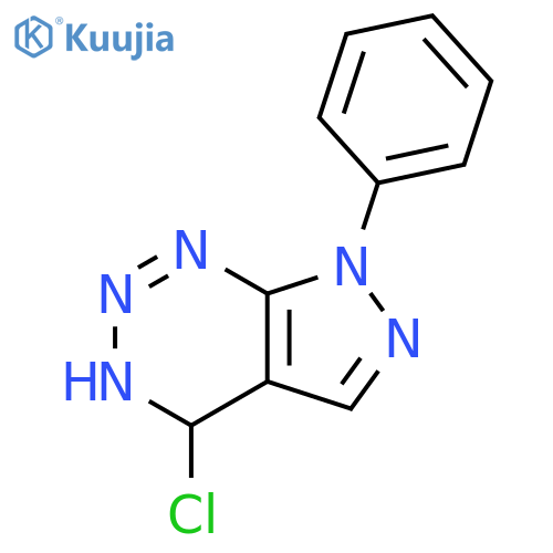 3H-Pyrazolo[3,4-d]-1,2,3-triazine, 4-chloro-4,7-dihydro-7-phenyl- structure