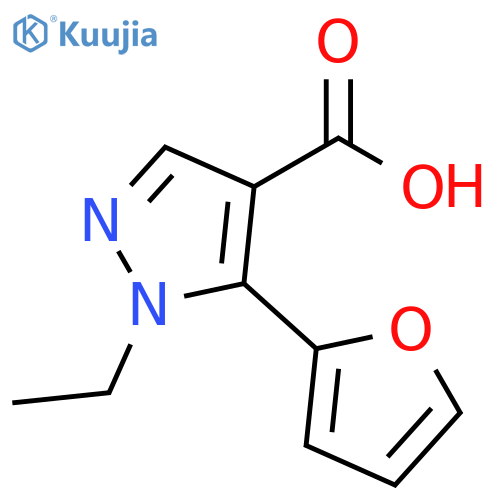 1H-Pyrazole-4-carboxylic acid, 1-ethyl-5-(2-furanyl)- structure
