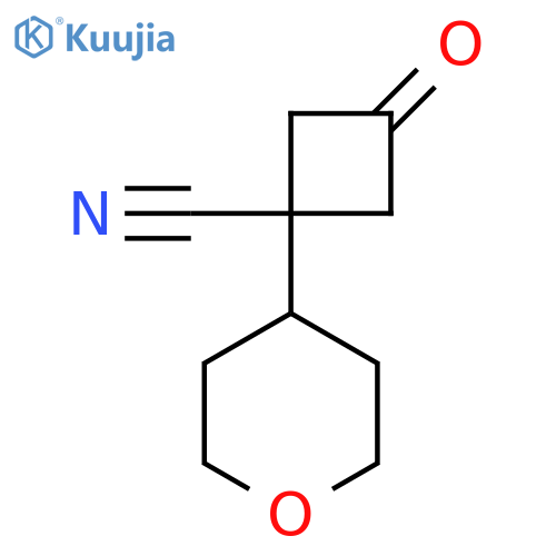 1-(oxan-4-yl)-3-oxocyclobutane-1-carbonitrile structure