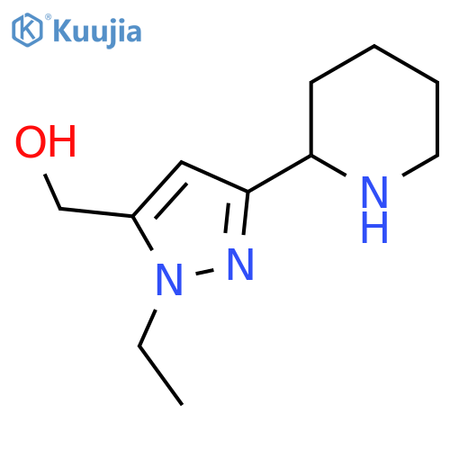 (1-ethyl-3-(piperidin-2-yl)-1H-pyrazol-5-yl)methanol structure